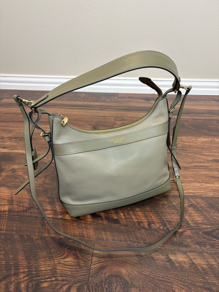 New Radley London Peregrine Road Medium Leather Zip Top Shoulder Bag Crossbody